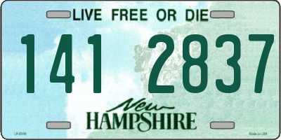 NH license plate 1412837