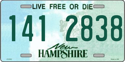NH license plate 1412838