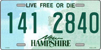 NH license plate 1412840