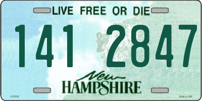 NH license plate 1412847