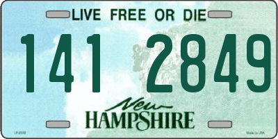 NH license plate 1412849