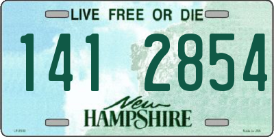 NH license plate 1412854