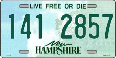 NH license plate 1412857
