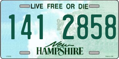 NH license plate 1412858