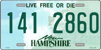 NH license plate 1412860