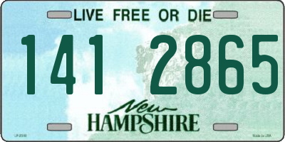 NH license plate 1412865