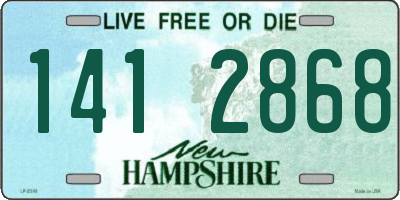 NH license plate 1412868
