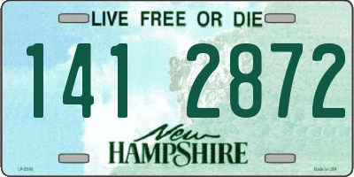 NH license plate 1412872