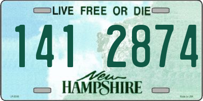 NH license plate 1412874