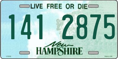 NH license plate 1412875