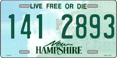 NH license plate 1412893