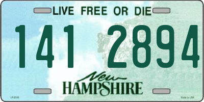 NH license plate 1412894