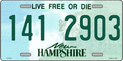 NH license plate 1412903