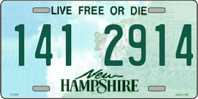 NH license plate 1412914