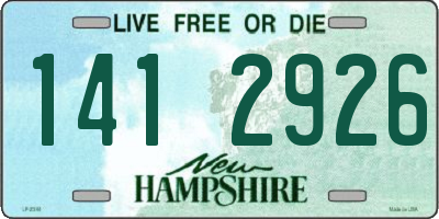NH license plate 1412926