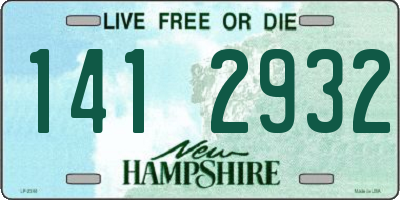 NH license plate 1412932