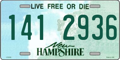 NH license plate 1412936