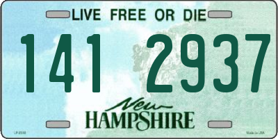 NH license plate 1412937