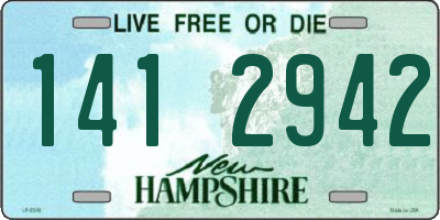NH license plate 1412942