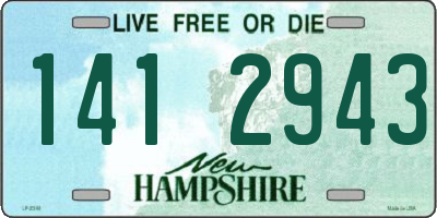 NH license plate 1412943