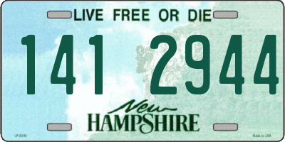 NH license plate 1412944