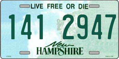NH license plate 1412947