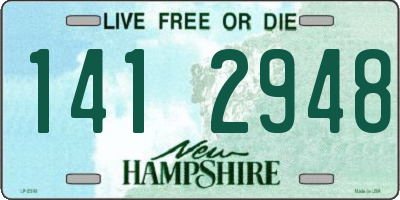 NH license plate 1412948