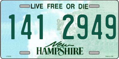 NH license plate 1412949