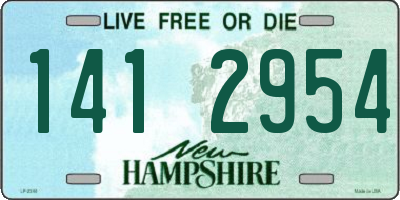 NH license plate 1412954