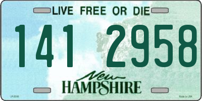 NH license plate 1412958