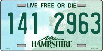 NH license plate 1412963