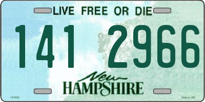 NH license plate 1412966