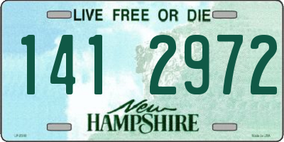 NH license plate 1412972