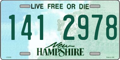 NH license plate 1412978