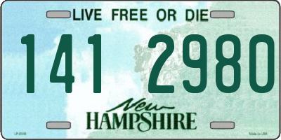 NH license plate 1412980
