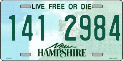 NH license plate 1412984