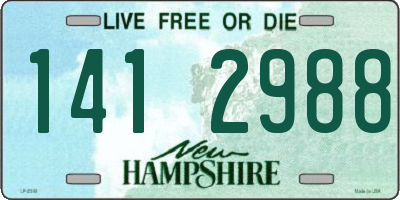 NH license plate 1412988