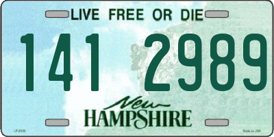 NH license plate 1412989