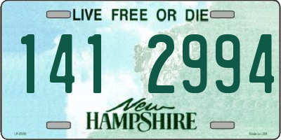 NH license plate 1412994