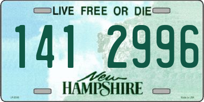 NH license plate 1412996