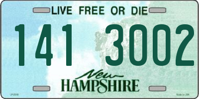NH license plate 1413002