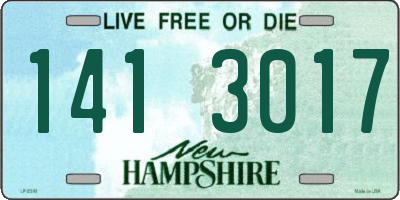 NH license plate 1413017
