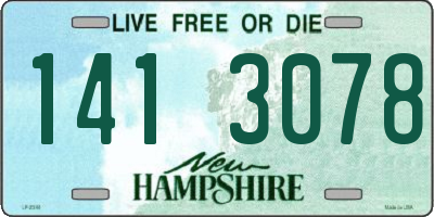 NH license plate 1413078