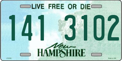 NH license plate 1413102