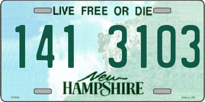 NH license plate 1413103