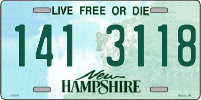 NH license plate 1413118