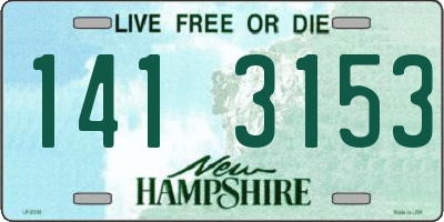 NH license plate 1413153