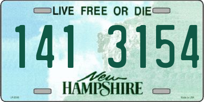 NH license plate 1413154