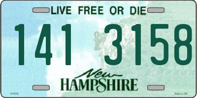 NH license plate 1413158