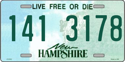 NH license plate 1413178